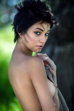 'Nude In The Woods' with Eden Aria via baremaidens.com