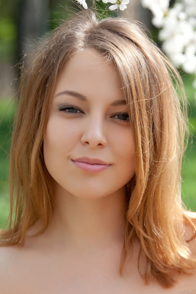 'Sweet Blonde Teen Nikia A in Sexy Blue Dress via Met-Art' with Nikia A via Met-Art - Pic #13