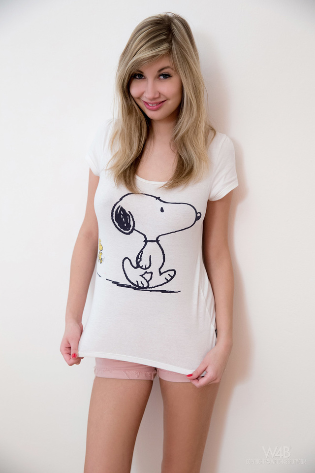 'Young Blonde Cutie Holy in Shorts on her Nice Long Legs for Watch4Beauty' with Holy via Watch4Beauty - Pic #3