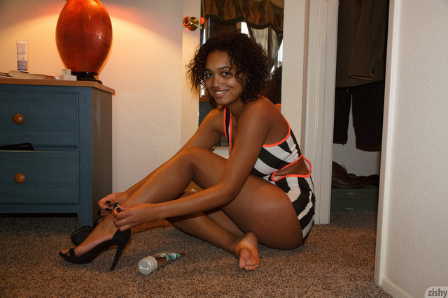 'Tight Striped Dress' with Noelle Monique via Zishy - Pic #1