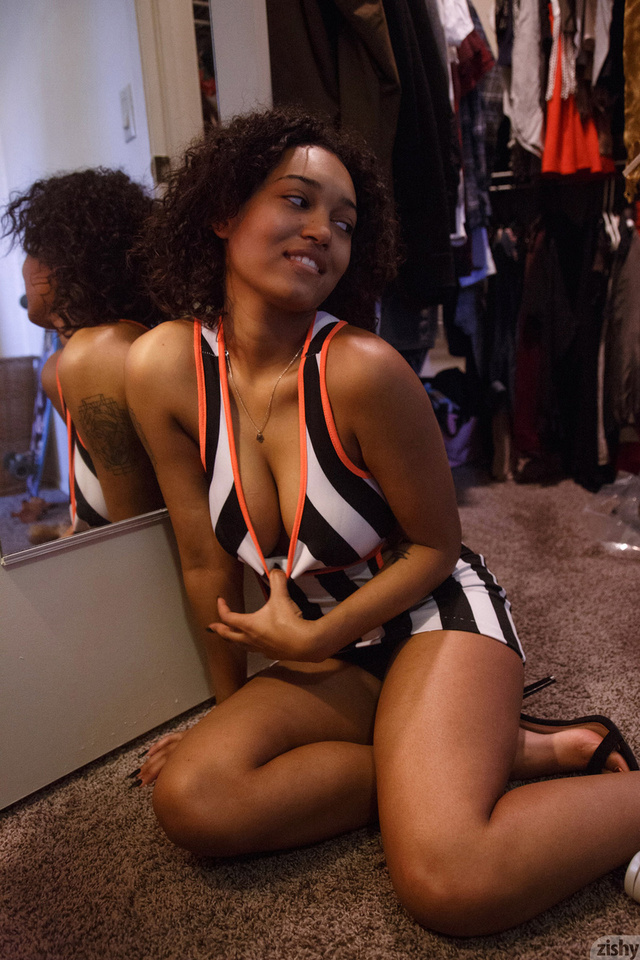 'Tight Striped Dress' with Noelle Monique via Zishy - Pic #7