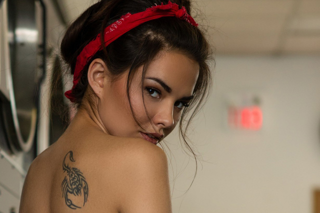 'Laundry Fun' with Dominique Gabrielle via Playboy - Pic #2