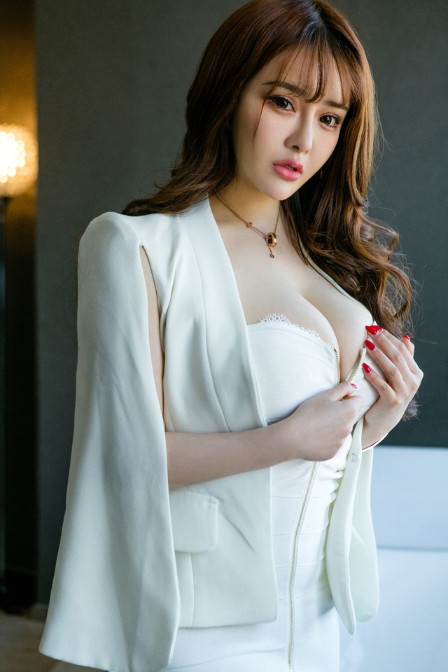 'Busty Business Lady' with Jin Baby via All Gravure - Pic #4